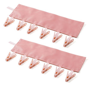 [2Pcs/set] KL005 Multi-purpose Fabric Drying Rack Multiple Clips Clothes Hat Towel Sock Hanger Velcro Design Travel Laundry Drying Rack