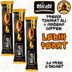 Alicafe - Tongkat Ali & Ginseng - Lebih Pekat - Instant Coffee Drink 36 Gram 15 Sachets
