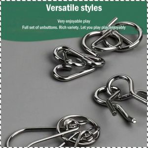 Puzzle Unlocking Ring Set Mechanical Molding Educational Toys Nine Rings Unassemble and Assemble