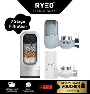 Faucet On Tap 7 Stage Water Purifier Activated Carbon Filter & Alkaline Water With Dual Outlet Spray Nozzle RYEO [SGS CERTIFICATE]