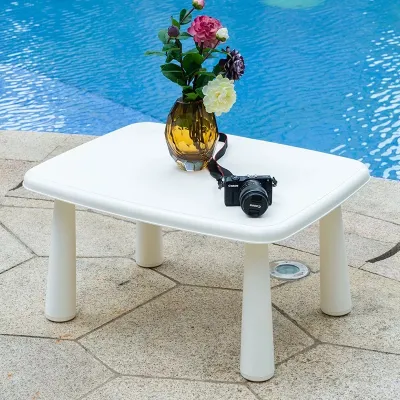 KIMDELIN 0utdoor Foldable Swimming Pool Beach Chairs Beach Table 0utdoor Deck Chairs White Poolside Deck Chairs Sun Loungers For Relaxation