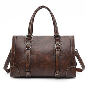 Túi tote nữ phong cách retro Âu Mỹ thời trang mẫu mới túi da công sở cao cấp dung tích lớn túi xách tay nữ.