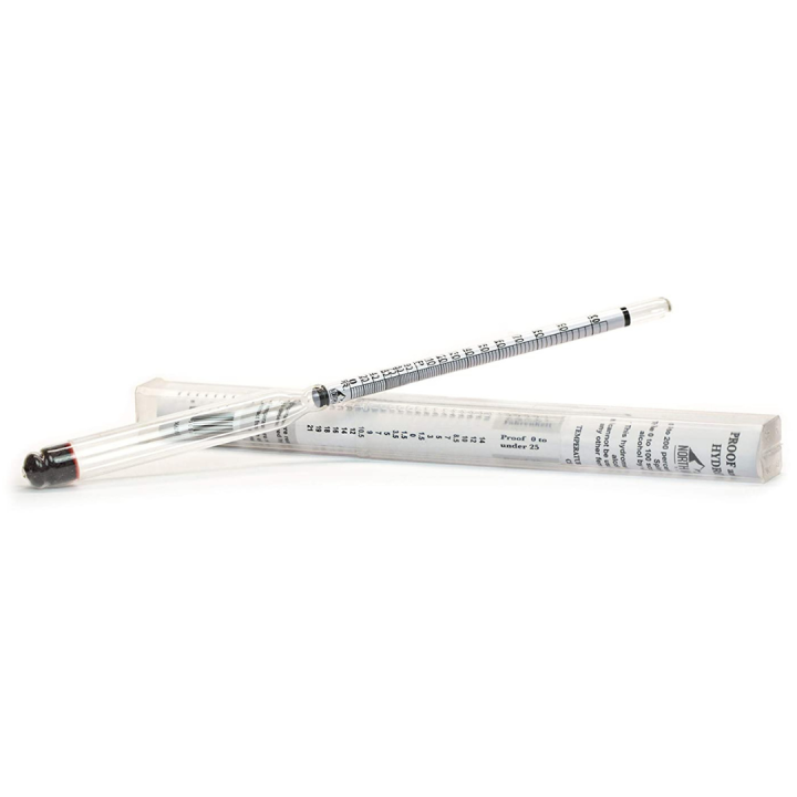OLYCRAFT 4 Idrometri In Vetro Per Alcol 0-200 Proof E 0-100 Tralle - Per Birra Fatta In Casa E Laboratorio, 268x16,5mm - 3