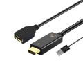 สายเคเบิ้ลอะแดปเตอร์แปลง Hdmi To Displayport 2160P 4K Male To Female พร้อม Usb. 