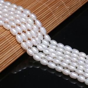 4-5mm AAA Natural Freshwater Pearls Rice-shaped Loose Spacer Beads for Jewelry Making DIY Bracelet Necklace Earring Accessories