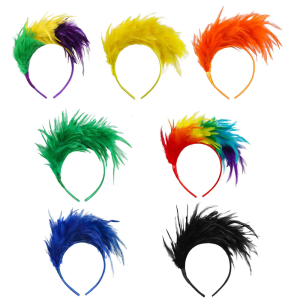 Mardi Gras Party Plume Hairband Carnivals Hairhoop Head Accessories For Dancing Event and Music Festival Gathering