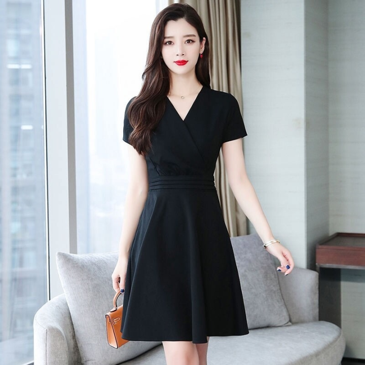 Fake Two Piece Midi Dress Women Puff Short Sleeve Chic A-line Dresses Korean  Style Gentle High Waist Frock Summer - AliExpress