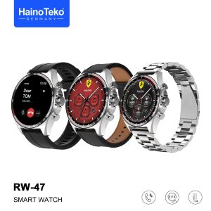SMARTWATCH GERMANY HAINOTEKO RW47 AMOLED MONITORING SPORT HEALTH BLUETOOTH CALL WA NOTIFICATION FREE 3 STRAPS