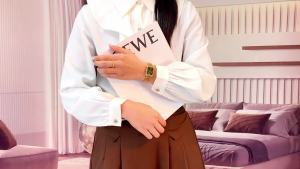 FCOLEVS 9995 Fashion Quartz Women Watch Gift Rectangular-dial Stainless Steel Watchband Wristwatch