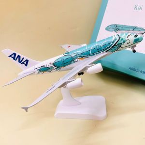 Máy Bay Airbus A380-800 ANA (All Nippon Airways) Livery "Flying Honu" Màu Xanh Ngọc Phiên Bản KAI Tỷ Lệ 1:400