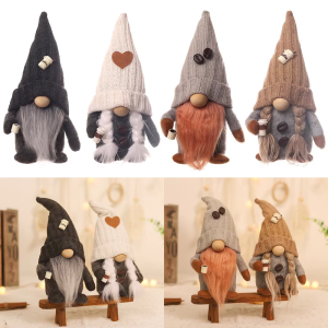 Dệt Kim cà phê cho cặp đôi Gnome dễ thương Tabletop tắm trang trí căn phòng Nguồn cung cấp cho nhà bếp bar trang trí phòng ăn trang trí căn phòng