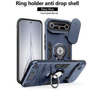 Cho TECNO Spark Slim 5G kiểu áo giáp chống sốc Defender vỏ cho TECNO pova mỏng povaslim sparkslim 5g Spark Slim 4g vỏ điện thoại từ Giá đỡ điện thoại xoay chiều lưng nhựa PC cứng Bìa