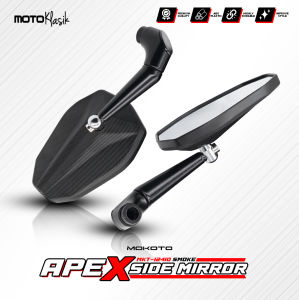 MOKOTO APEX SIDE MIRROR BLUE LENS / SMOKE LENS ADJUSTABLE ANTI-GLARE LENS UNIVERSAL SIDE MIRROR FOR MOTORCYCLE