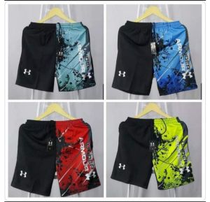 celana pendek kolor pria olahraga harian santai lari futsal voli basket bulu tangkis import