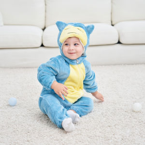 Baby One-Piece Sleepwear Mario Dinosaur Cartoon Animal Costume Toddler Romper Boy Girl Winter Clothes Flannel Soft Jumpsuit