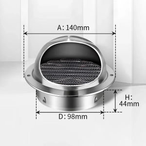 Vent Cover Duct Vent Dryer Exhaust Vent Wall Vent Stainless Steel Round