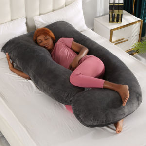 3.1กิโลกรัมการตั้งครรภ์หมอนรูปตัว U กรณีล้างทำความสะอาดได้ตั้งครรภ์ Momy เต็มร่างกายหมอนที่ถอดออกได้มัลติฟังก์ชั่หมอนพยาบาล