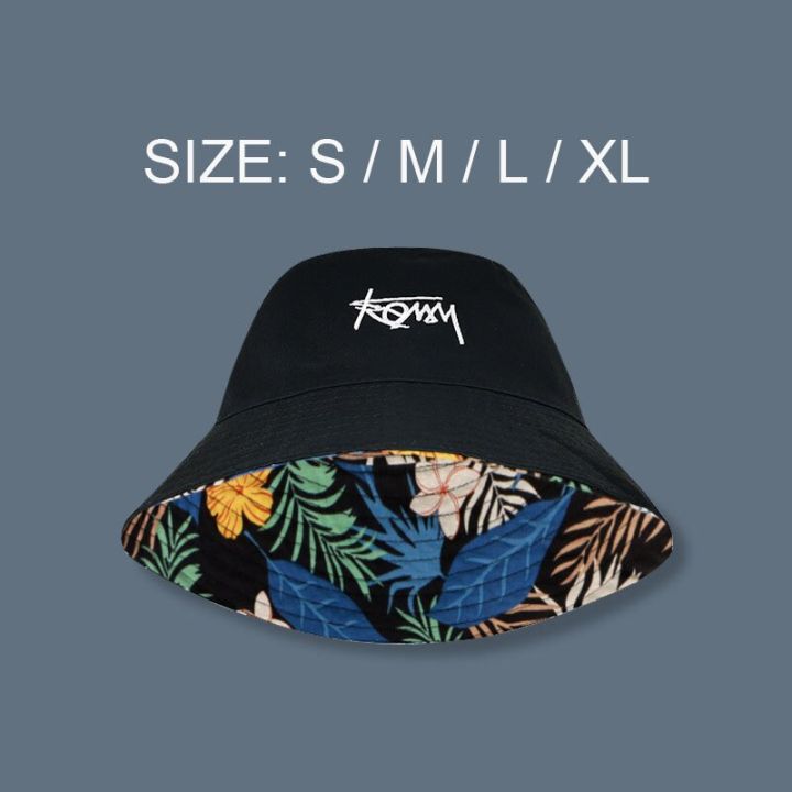 Big Head XL Size Fisherman Hat Double Side Wear Hawaii Korean Sun Hat Basin  Hats Summer Casual Street Wear Bucket Cap For Men