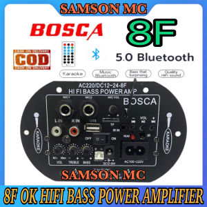BOSCA 8F OK HIFI BASS POWER AMPLIFIER Board AC 220V DC 12V/24V Car Bluetooth 5.0 Amplifier Board High Quality