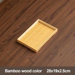 LUXURYLYN Natural Bamboo Bamboo Wooden Tray Retro Style Rectangular Food Storage Trays Decorate Tray Serving Tray Home