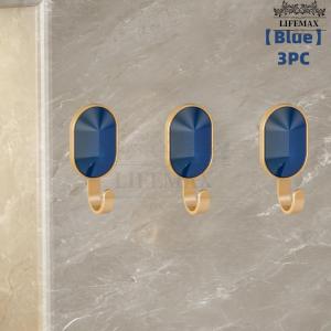 [SG Seller]Bathroom Towel Holder Sundries Hanger Wall Hanging Hooks Home Decoration Hook Adhesive Gold Silver Fashion Acrylic Hook