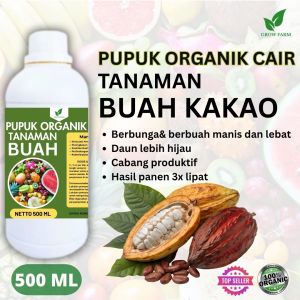 Pupuk Buah Kakao 500 ML /Pupuk Booster Kakao Cepat Berbuah Lebat/Pupuk Cair Kakao