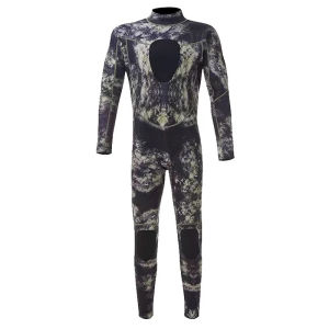 3มิลลิเมตรพราง W Etsuit แขนยาวฟิชชันคลุมด้วยผ้า2ชิ้น Neoprene ใต้น้ำสำหรับผู้ชายให้อบอุ่นดำน้ำสูทชุดว่ายน้ำ