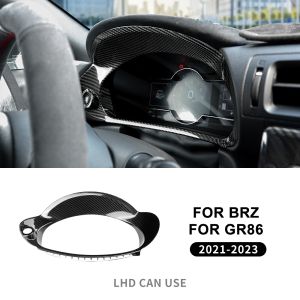 KUNGKIC Real Dry Carbon Fiber For Subaru BRZ Toyota GR86 2021-2025 Car Speedometer Decorative Frame Sticker Interior Accessories
