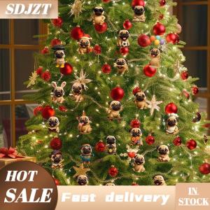 SDJZT Pug Advent lịch 2025 24 ngày giáng sinh Advent lịch với dễ thương Pug chó treo đồ trang trí món quà kỳ nghỉ cho những người Yêu Chó