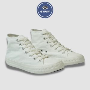 Gypsy - Off High Low Sepatu Sneakers Kanvas Wanita Dewasa Import Sole Karet Slop Seoatu Snakers Hitam Cewek Remaja Canvas Snekers XGM0607 Basic