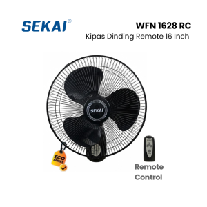 SEKAI Kipas Angin Dinding WFN 1628 16" | Remote Control Wall Fan WFN162816 inch 40cm Dinamo Tembaga