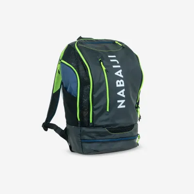 Decathlon Swimming Backpack 27 Litres 900 - BLACK YELLOW