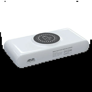 5-in-1 USB C Charger Station with LED Colour Nighting 72W 4-Ports Wireless Charging Station PD45W Fast Charger