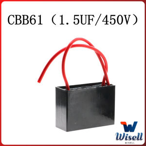 W.EL【มีสินค้าในสต๊อก】 คาปาซิเตอร์พัดลม CBB61 1.5uF/1.8uF ชิ้นส่วนพัดลม 450V Capacitor