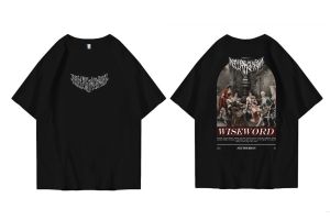 Kaos Warna Hitam Cotton Combed 24S 30S Kaos Distro Motif Keren Wiseword Tshirt BIG SIZE S M L XL XXL 2XL | Baju Oversize Jumbo Kekinian
