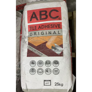 ABC Tile Adhesive Original & Heavy-Duty 25KG Gray Strong Powder for Floor & Wall Tile Installations
