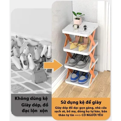 Kệ chữ X kệ để giày dép xếp gọn 4 tầng kệ chữ X 5 tầng hiện đại
