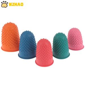 【N2HAO】 5Pcs Counting Cone Rubber Thimble Protector Sewing Quilter Finger Tip Craft