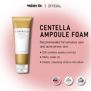 SKIN1004 Madagascar Centella Ampoule Foam Cleanser 125ml 33% Centella Asiatica Extract Mildly Acidic pH Deep Cleansing for Sensitive & Acne-Prone Skin Korean Skincare Malaysia Ready Stock