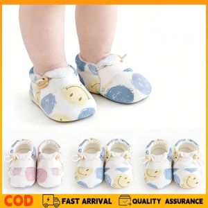 0-24 Months Baby Anti-Slip Socks Shoes Cute Organic Cotton Toddler Walking Socks Shoes
