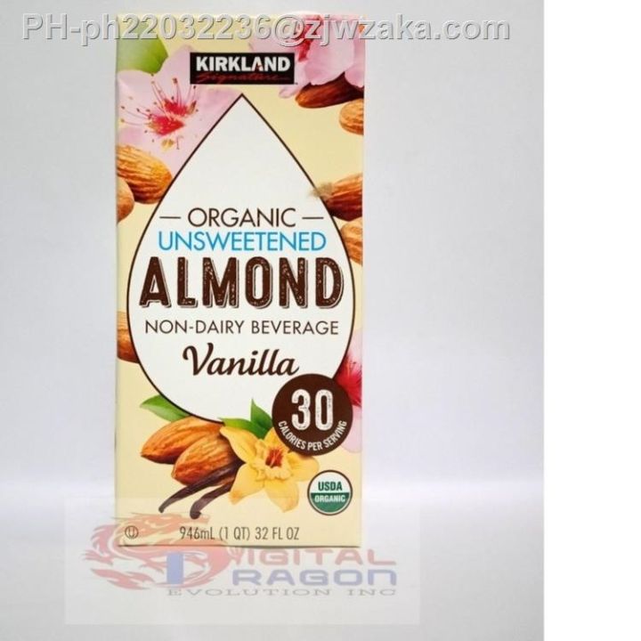 Kirkland Organic Unsweetened Almond NonDairy Beverage / Vanilla (946ml