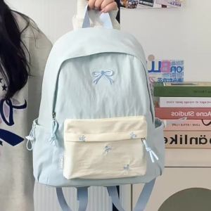 AE Japanese Style ins Schoolbag 2026 New college-style backpack for middle and high school girls color-blocking design customizable LOGO