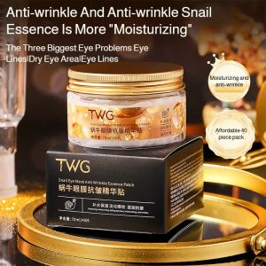 TWG 40 Patche Snail Eye Patches / Anti-Wrinkle Moisturizing Eye Mask / Firming Lifting / Fade Fine Lines Eye Care / Late Nights Around The Eyes Eye Essence Mask