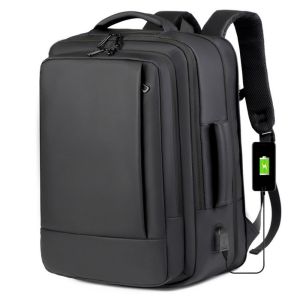 NALANILI Dung lượng lớn Ba lô công sở nam Đa chức năng Chống thấm nước Ba lô du lịch Sạc USB Ba lô đựng máy tính