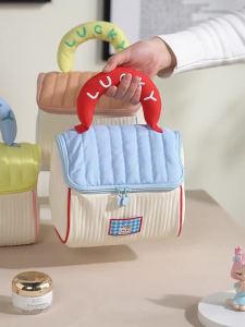 GStar Portable Large Capacity Travel Cosmetic Bag Womens Creative Cute Handheld Wash Bag Organizer Storage Case
