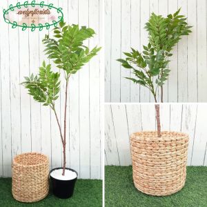 Pohon Daun Willow Variasi Warna Merah & Hijau X2 Semi latex Cover Eceng Gondok Dekorasi Aesthetic Apartment