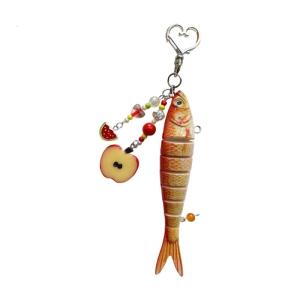 Trendy Fish Design Keychain Sturdy Construction Fashionable Ornament For Everyday Use Gift Giving