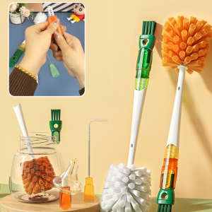 5-In-1 Long-Handled Water Cup Brush Cup Cleaning Brush Cup Rim Straw Cleaning Brush Cleaning Tool