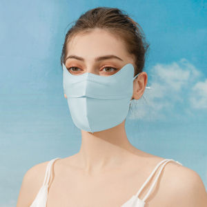 Khẩu trang chống tia UV khẩu trang vải không dệt chống nắng che gò má UPF50+ màu pastel thời trang - Happy Life 4U