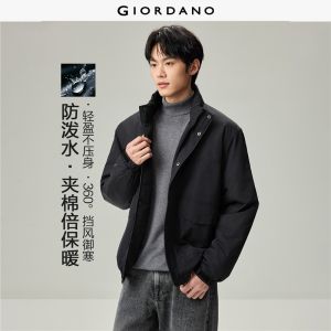 GIORDANO Men Jackets Cargo Pockets Padded Jackets Stand Collar Fashionable Casual Warm Jackets 13076720